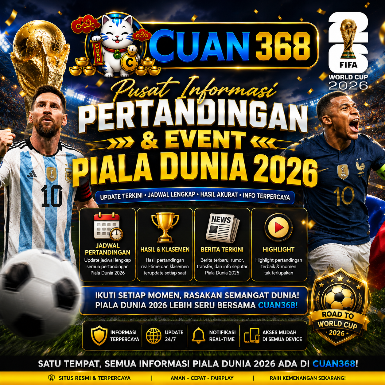 CUAN368 - Pusat Informasi Pertandingan & Event Piala Dunia 2026